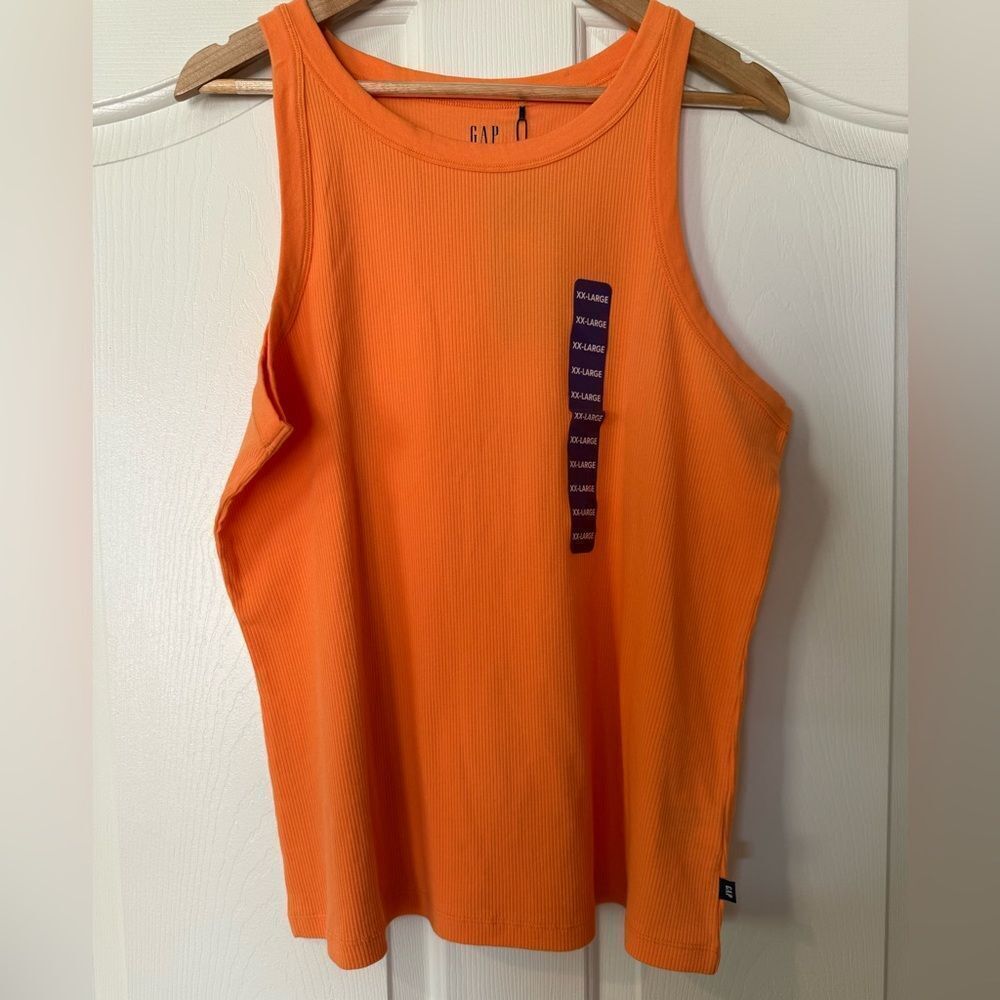 NWT GAP Tangerine Orange, Fitted, ribbed Tank Top